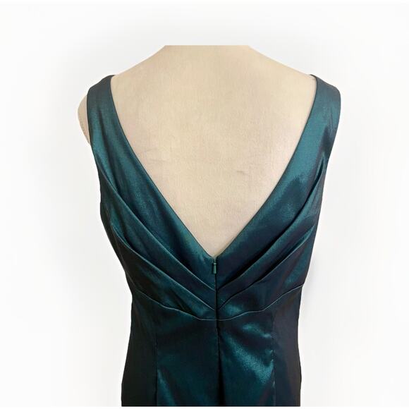 NWT Social Occasions by Mon Cheri Cocktail Dress Sz 14 Teal Mother of the Bride - Picture 6 of 10